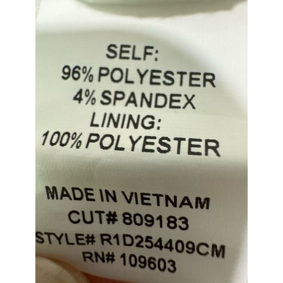 Chris McLaughlin Dress Womens 6 Blue White‎ Cream Lace Lined Wedding Party - Picture 6 of 7